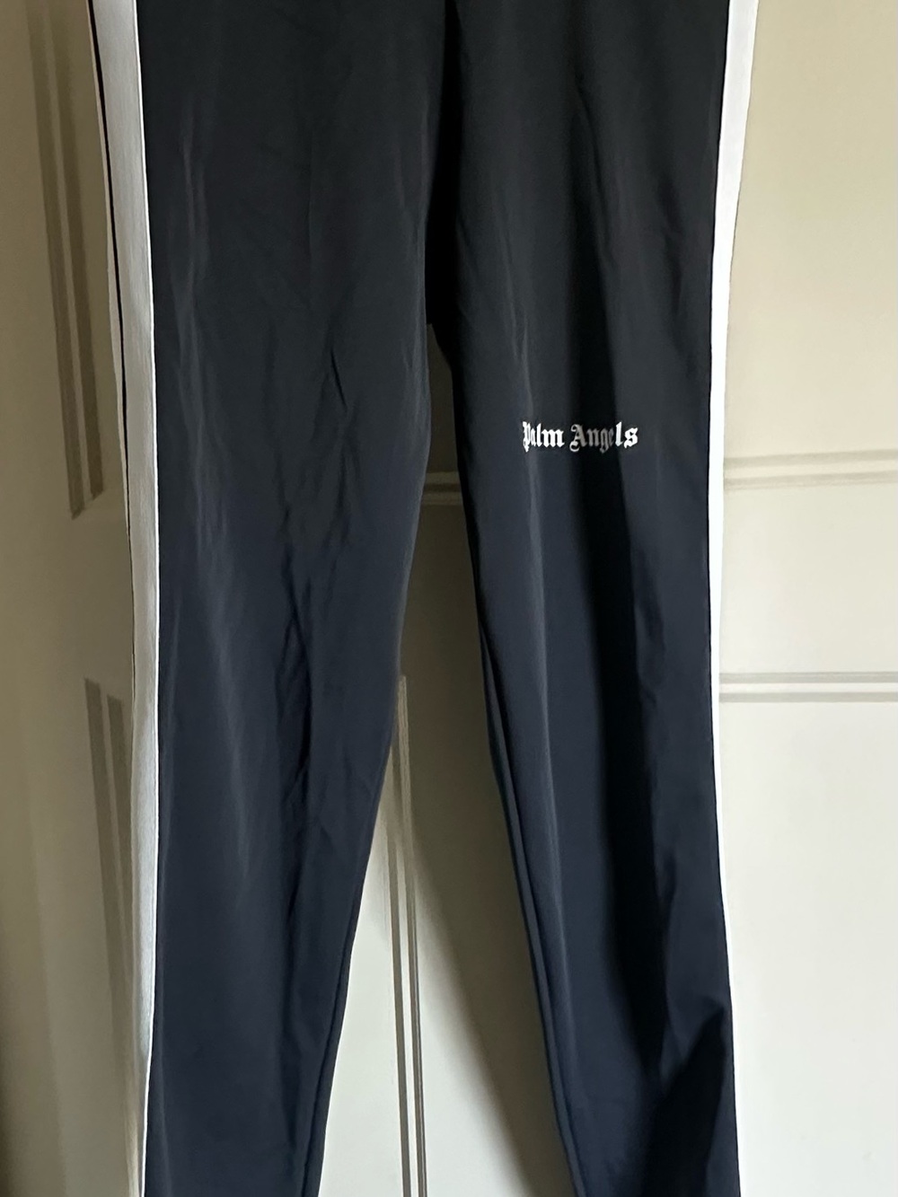 Palm Angels Black Joggers with White Side Stripe